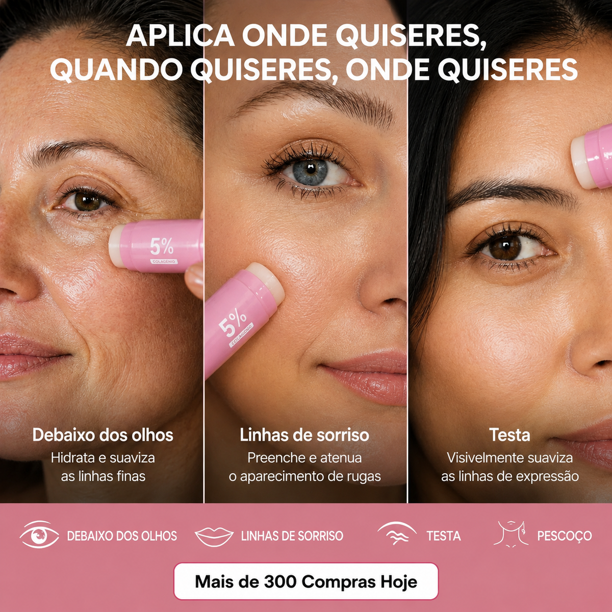 Bastão Facial Coreano de Colagénio e Reparação Instantânea