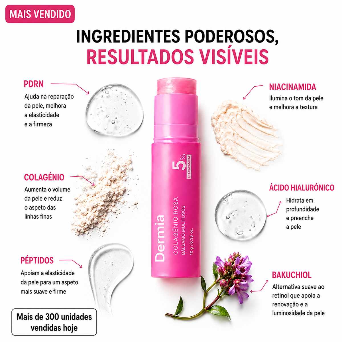 Bastão Facial Coreano de Colagénio e Reparação Instantânea